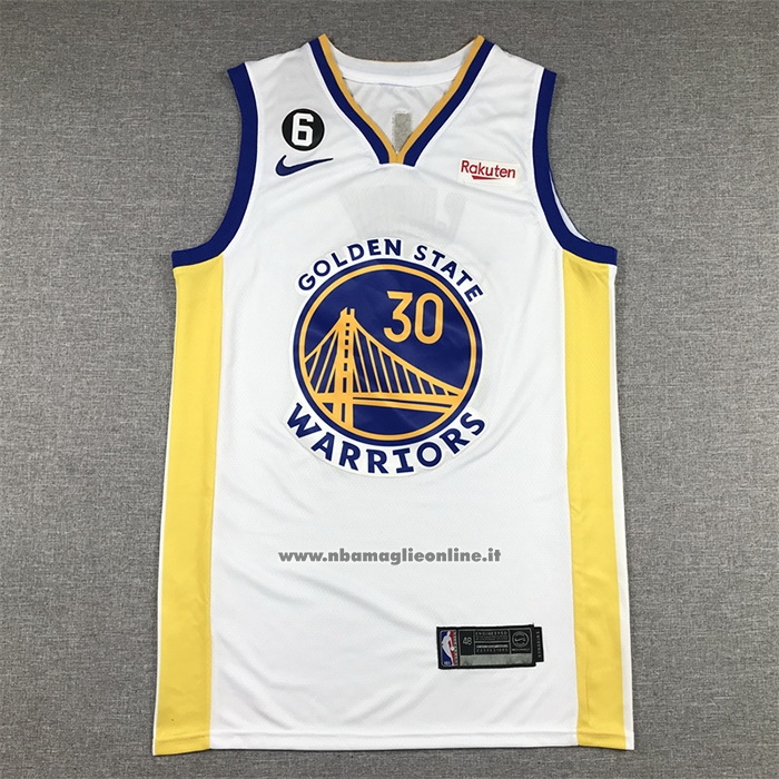Maglia Golden State Warriors Stephen Curry #30 Association 2022-23 Bianco